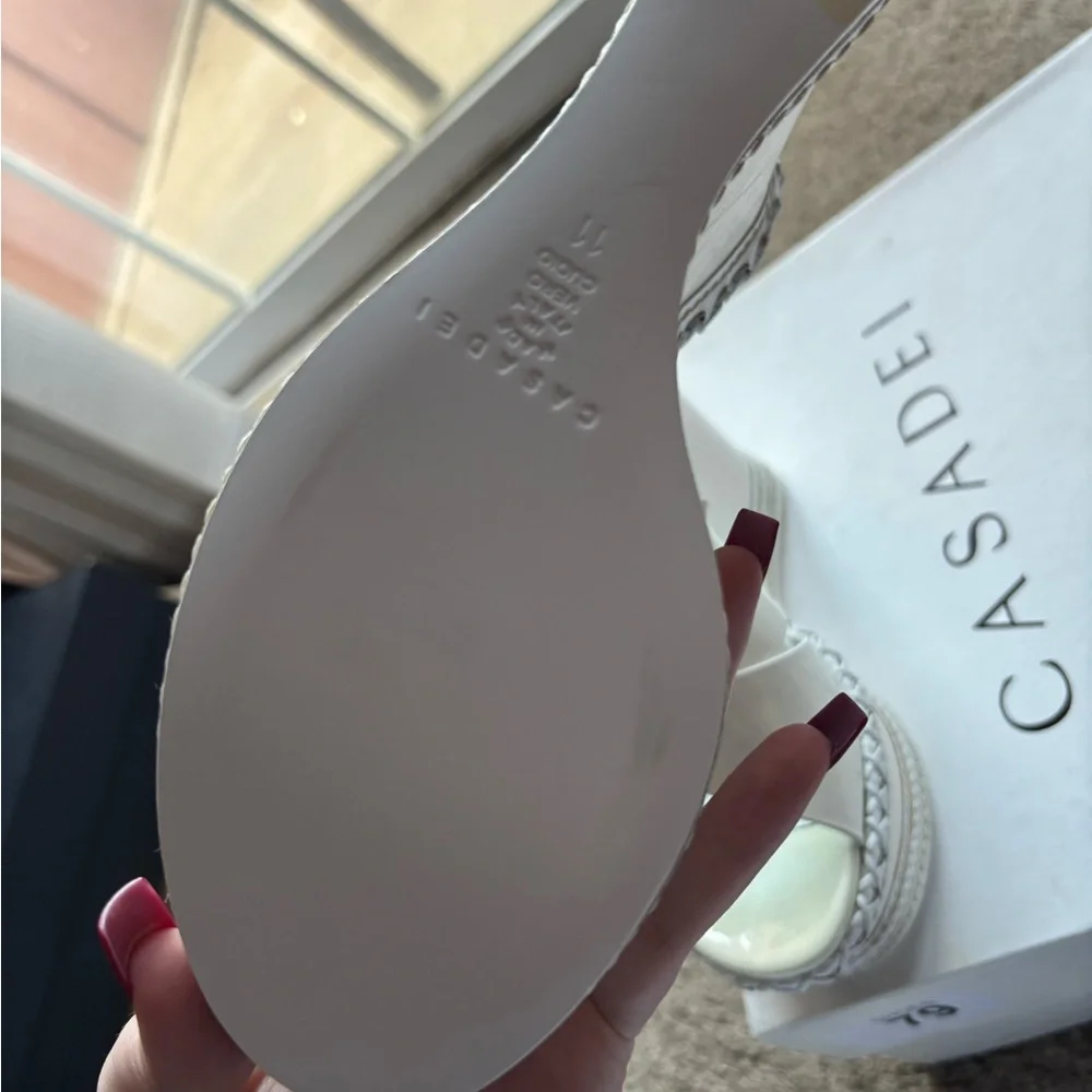 Casadei White Wedge Sandals in great condition! - Picture 12 of 14